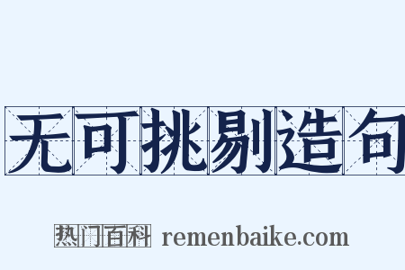 无可挑剔造句是什么意思的图片